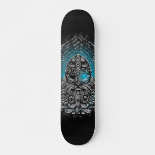Skateboard Odin ravens Viking Mythology Valhalla awaits