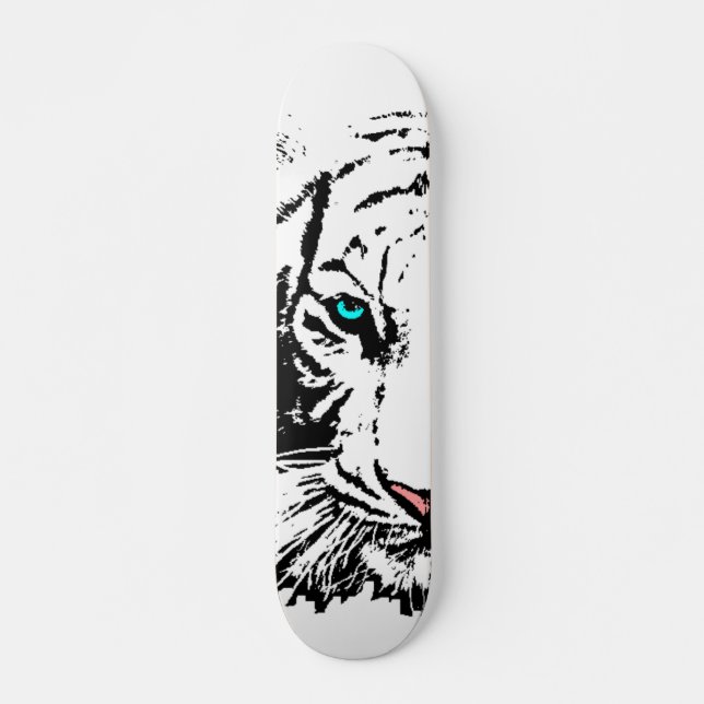 Skateboard Oeil de la planche à roulettes de tigre (Devant)