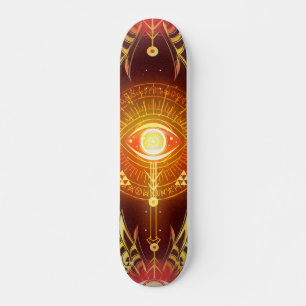 Skateboard OEil d'éternité mystique foncé (rouge)