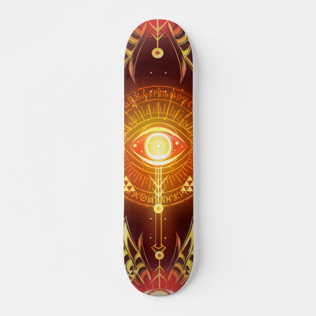 Skateboard OEil d'éternité mystique foncé (rouge) (Devant)