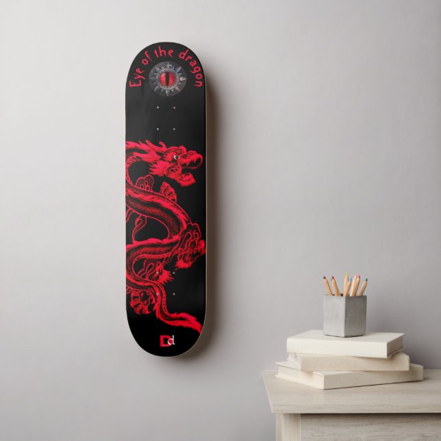 Skateboard OEil du Dragon Marque rouge et noir Dd (Art mural)