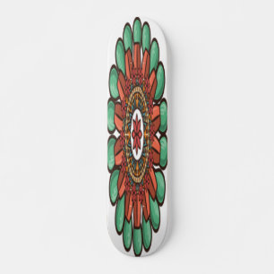 Skateboard Oeuvre Florale Décorative