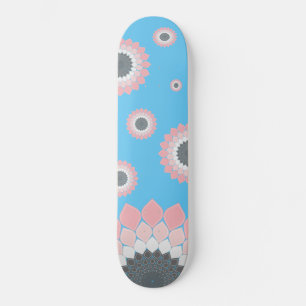 Skateboard Oeuvres d'art Mandala rose tendance été et printem