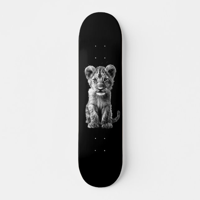 Skateboard Oh Bébé Gros Chat Cub Noir (Devant)