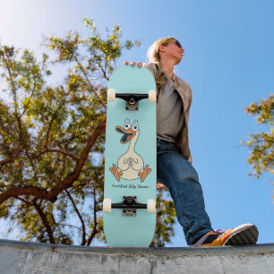 Skateboard Oie Ridicule, Excentrique, Oie de Dessin Animé Drô