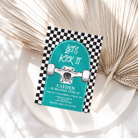 Skateboard On s'y met Anniversaire Invitation
