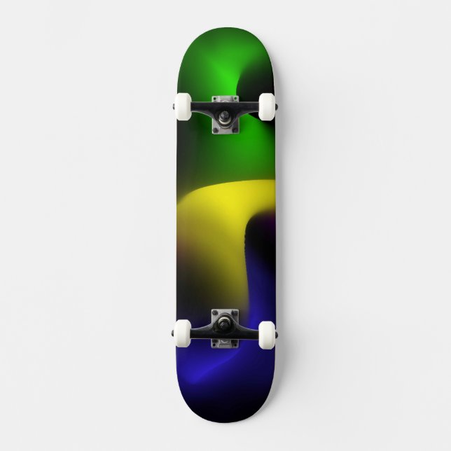 Skateboard Onde sombre psychédélique (Recto)