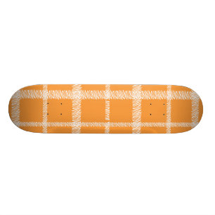 Skateboard Orange de plaid