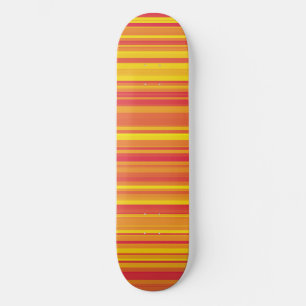 Skateboard Orange rouge jaune rayures