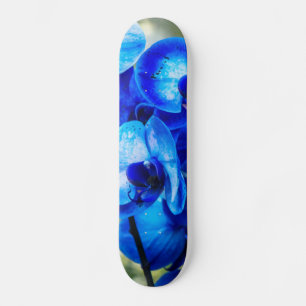 Skateboard Orchidées bleues