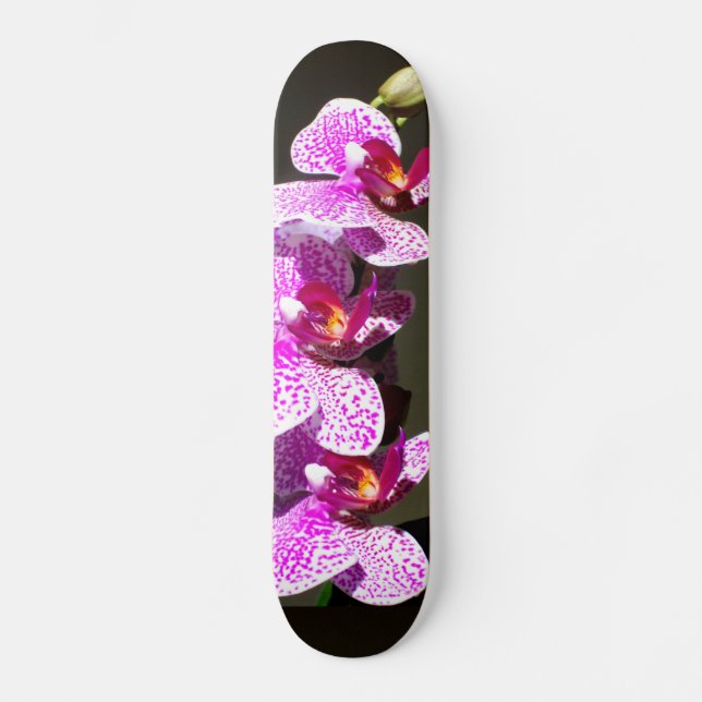 Skateboard Orchidées roses (Recto)
