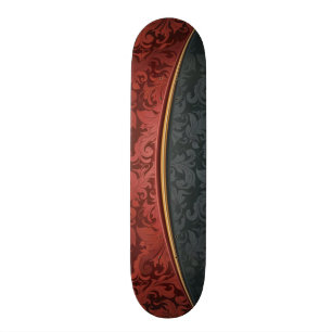 Skateboard Ornement vintage rouge et noir