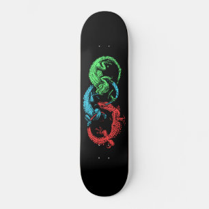 Skateboard Ouroboros Lizards Noir
