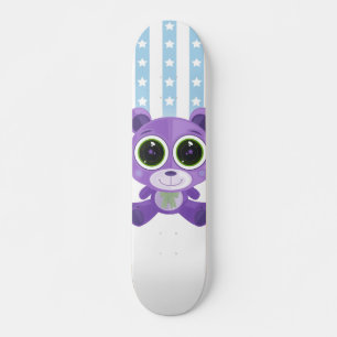 Skateboard Ours en peluche - oeil étoilé pourpre