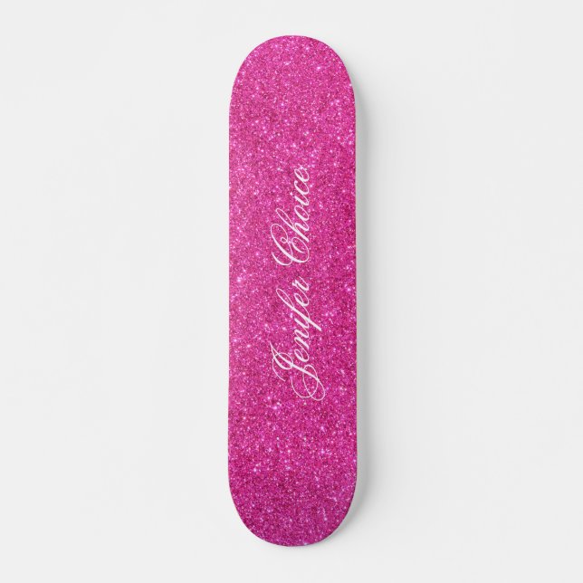Skateboard Paillette rose (Devant)