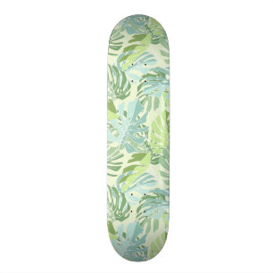 Skateboard Palmettes tropicales en pastel