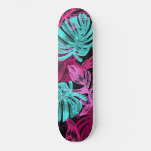 Skateboard Palmier tropical fluorescent
