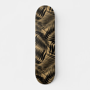 Skateboard Palmiers Kona Hawaïen Feuille Bois Faux Noir