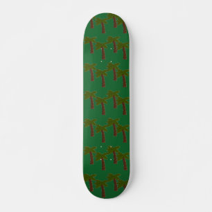 Skateboard Palmiers sur vert foncé