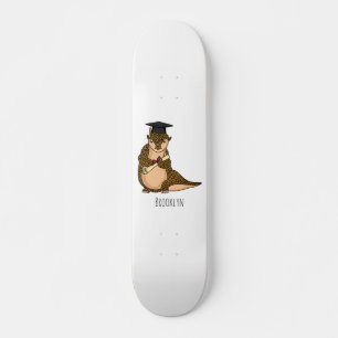 Skateboard Pangolin mignon diplômé dessin animé
