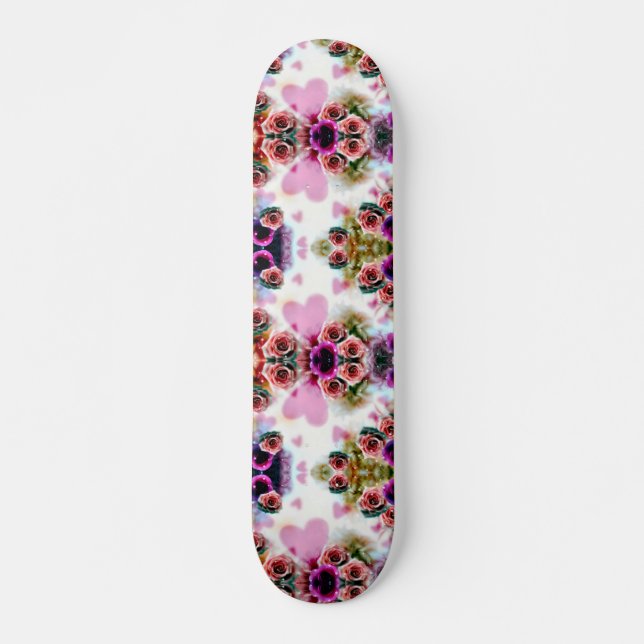 Skateboard Panneau de diapositive Pro Personnalisé Rose Signa (Devant)