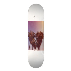 Skateboard Panneau de patin de photo de palmier de coeur