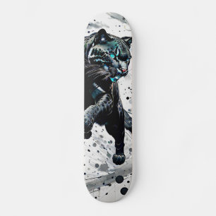 Skateboard Panthère Abstraite