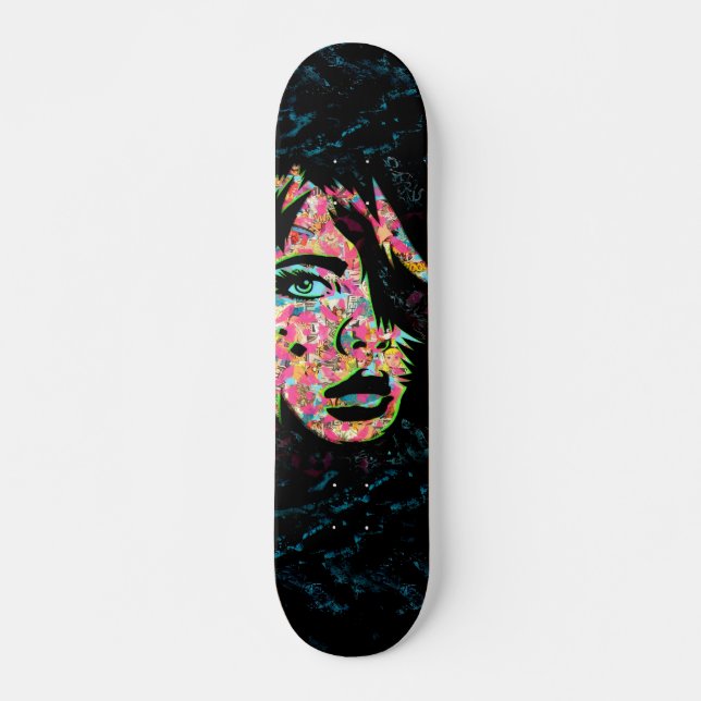 Skateboard PaperMonster "il est ici" plate-forme (Devant)