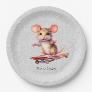 Skateboard-Papiertafel für Wasserfarben Pappteller