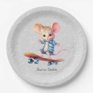 Skateboard-Papiertafel für Wasserfarben Pappteller