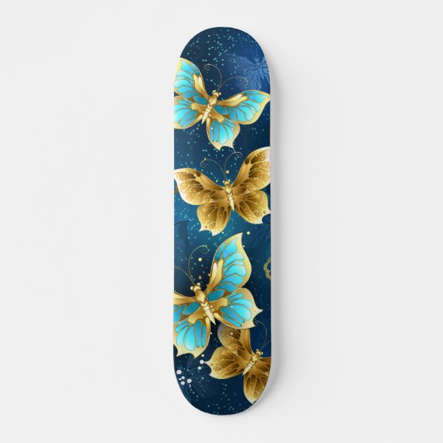 Skateboard Papillons d'or (Devant)