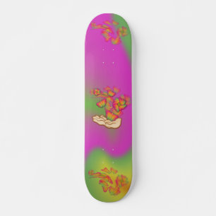 Skateboard Papillons & Fleurs
