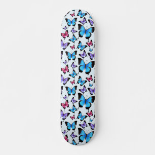 Skateboard Papillons rose Turquoise fille fille Whimsical