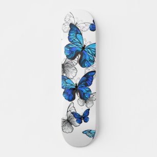 Skateboard Papillons volants bleus Morpho