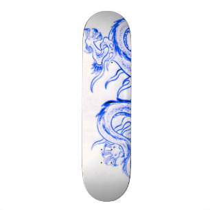 Skateboard Partie bleue de dragon de Zircon