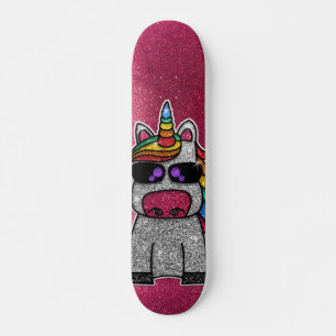 Skateboard Parties scintillant Arc-en-ciel Unicorn Étincelle
