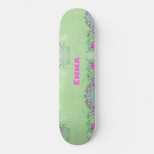 Skateboard Parties scintillant colorée Girly Liquid avec nom