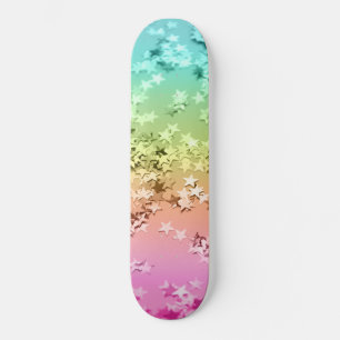 Skateboard Parties scintillant des étoiles arc-en-ciel #1 #s