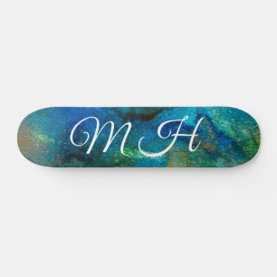 Skateboard Parties scintillant Fille Sirène verte Monogramme 