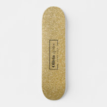 PARTIES SCINTILLANT GOLD Nom personnalisé Skate