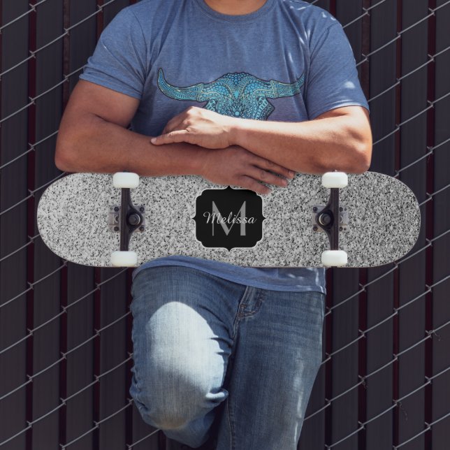 Skateboard Parties scintillant gris argent scintille Monogram (Extérieur 3)