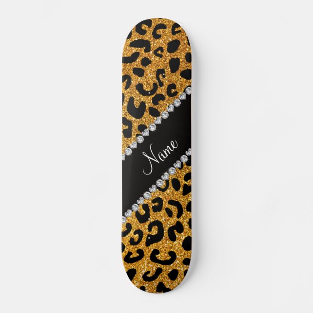 Skateboard parties scintillant jaune de nom personnalisé - im (Recto)
