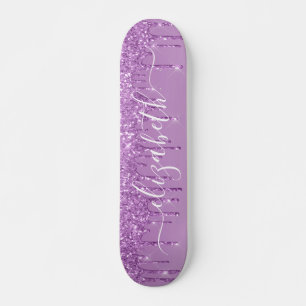 Skateboard Parties scintillant pourpre de goutte personnalisé