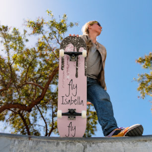 Skateboard Parties scintillant rose vif Fille Épersion Nom pe
