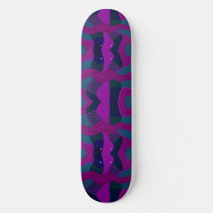 Skateboard Patchwork africain psychédélique : Turquoise Magen
