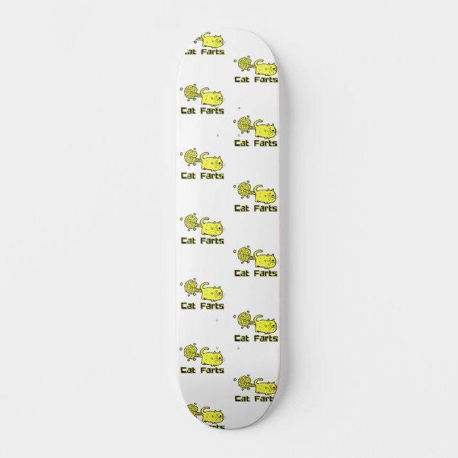 Skateboard Pâtes de chat humour chats mignons (Recto)
