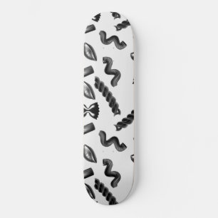 Skateboard Pâtes Diversité Grises Alimentation Italienne Oeuv