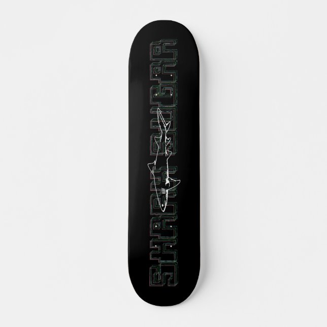 Skateboard Patin de néon de sucre de requin (Devant)