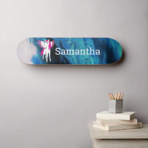 Skateboard Patinage à aile blanche Unicorn