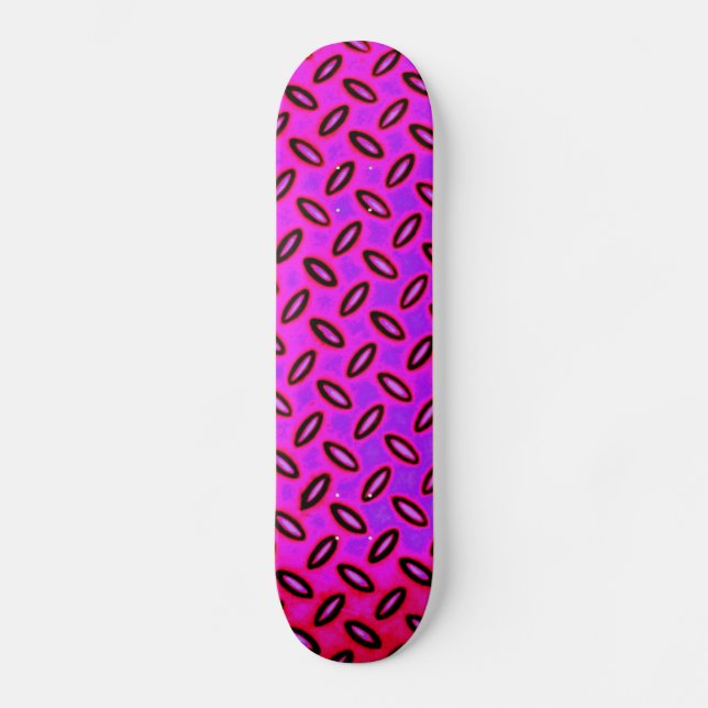 Skateboard Patinage à motif rose psychédélique (Recto)